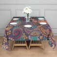thumbnail image 3 of Multicolor Paisley Pattern Square Tablecloth,Waterproof Square Table Cover,Wipeable Spillproof Washable Table Cover for Home Kitchen Party Decor 42"X42"(107x107cm), 3 of 6