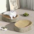 thumbnail image 6 of Cat Scratcher Bed, 16" Large Oval Cardboard Scratcher – 2-in-1 Scratching Board & Lounge Bed for Cats, Protects Furniture from Claw Damage, 6 of 6