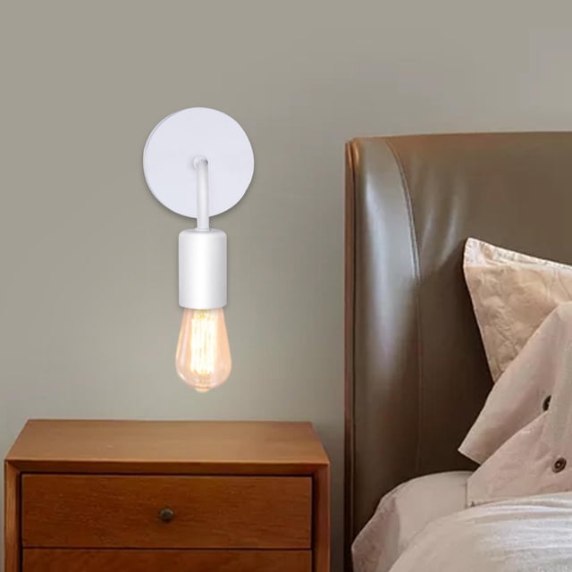 Aplique de pared Yinane lámpara de montaje en pared metal blanco