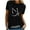 Black, variant on Womens Clothes Women's And Men's Interesting Printing Short Sleeve Loose T-Shirts Tops