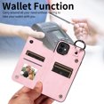 thumbnail image 4 of Nalacover for iPhone 11 Wallet Case with Card Slots & Metal Finger Ring, Durable PU Leather Back Double Magnetic Botton Flip Kickstand Purse Shockproof Phone Case,Rosegold, 4 of 10