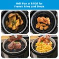 thumbnail image 5 of Air Fryer Grill Pan for Ninja FD302 OL501 6.5 Qt Pressure Cooker & Air Fryer, 9.7'' Round Air Fryer Accessories Tray Grill Plate Crisper Plate Replacement Parts with Rubber Bumpers, Dishwasher Safe, 5 of 7