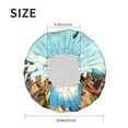 thumbnail image 4 of KLL Iconic Global Landmarks Pattern Shower Cap & Bath Cap for Women,Reversible Oversized Waterproof Shower Caps for all Hair Lengths,Elastic Reusable Bathing Hair Cap, 4 of 6