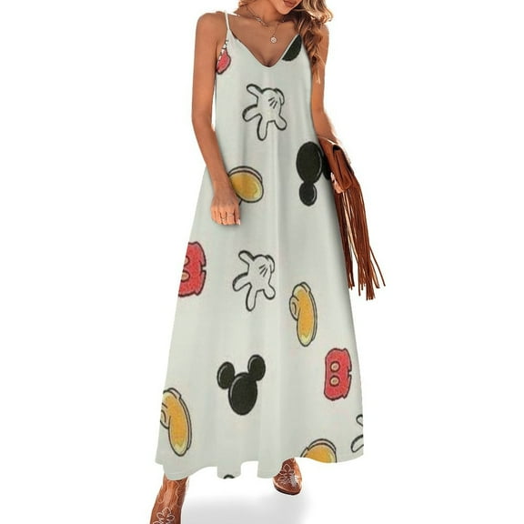 mouse design Sleeveless Dress Woman fashion Long dresses Women's summer suit dress summer 2025 women