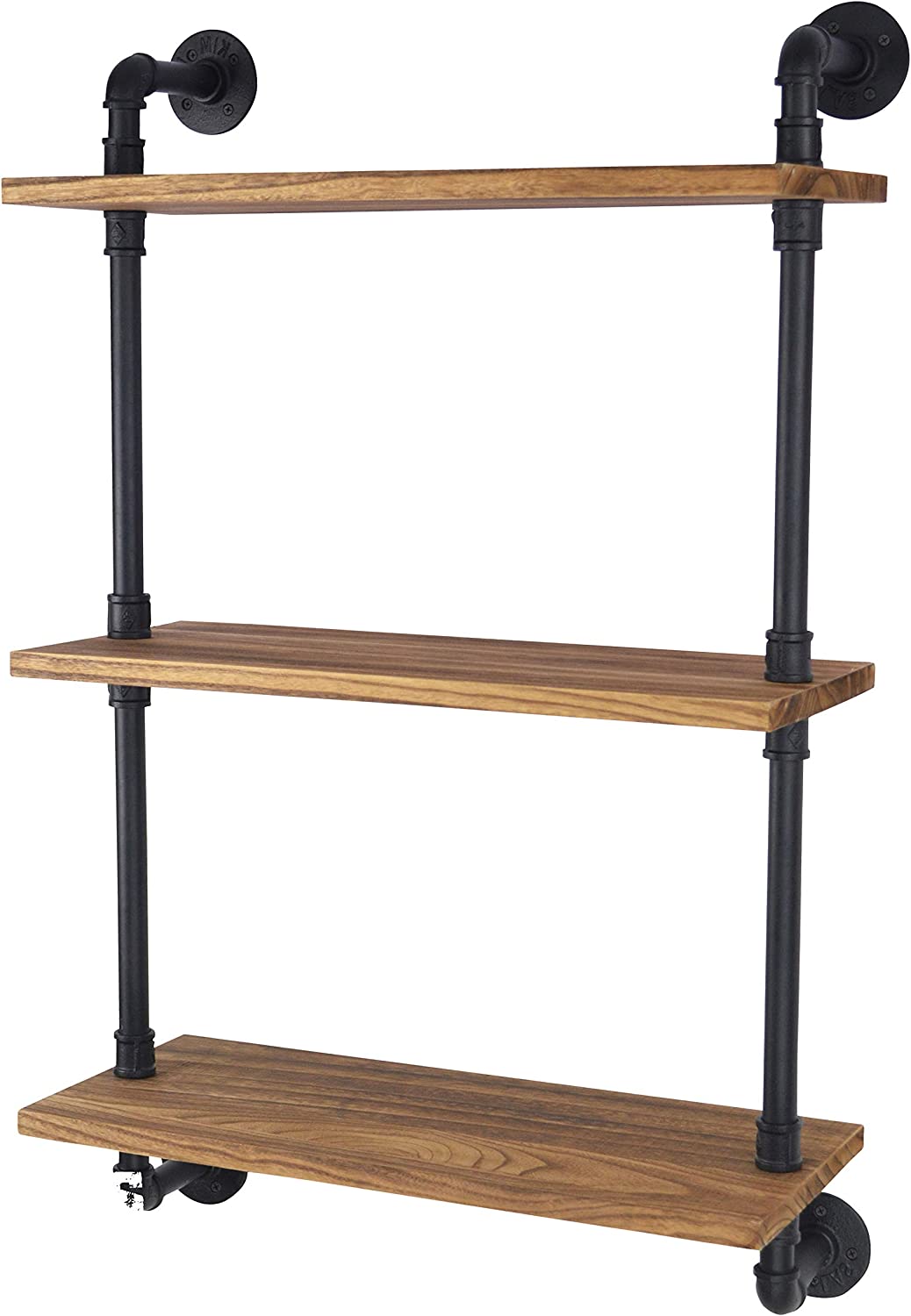 BBNBDMZ AddGrace Vintage 3Tier Pipe Shelving Wall Mount Industrial Floating Shelves Open