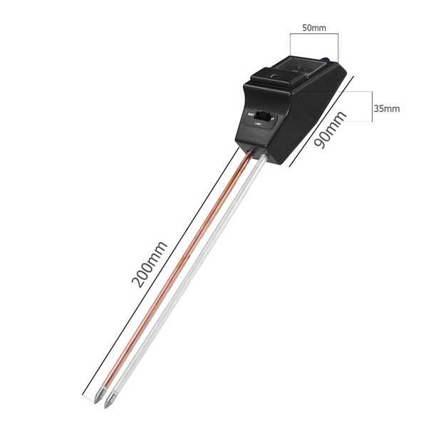 Probador Ácido-Base Medidor de PH del suelo 3 en 1 higrómetro de maceta medidor de humedad (negro) Sywqhk Para estrenar
