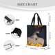 thumbnail image 3 of Fotbe Elegant Lady With Hat Bolsa Tote con Estampado para Mujer, Bolsos con Cremallera, Bolsa de Hombro Casual de Gran Capacidad con Bolsillos Internos, 3 of 7