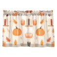 thumbnail image 7 of Yayeee Kitchen Curtains Tier Pair Light Filtering 27"x36" Rod Pocket Short Cafe Window Panel, Beige Fall Acorns Pattern, 7 of 7
