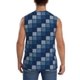 thumbnail image 4 of Fotbe Men's Pixel Grid Print Men's Sleeveless Muscle Tank Tops Casual T-Shirts for Gym Workout Beach-Small, 4 of 8