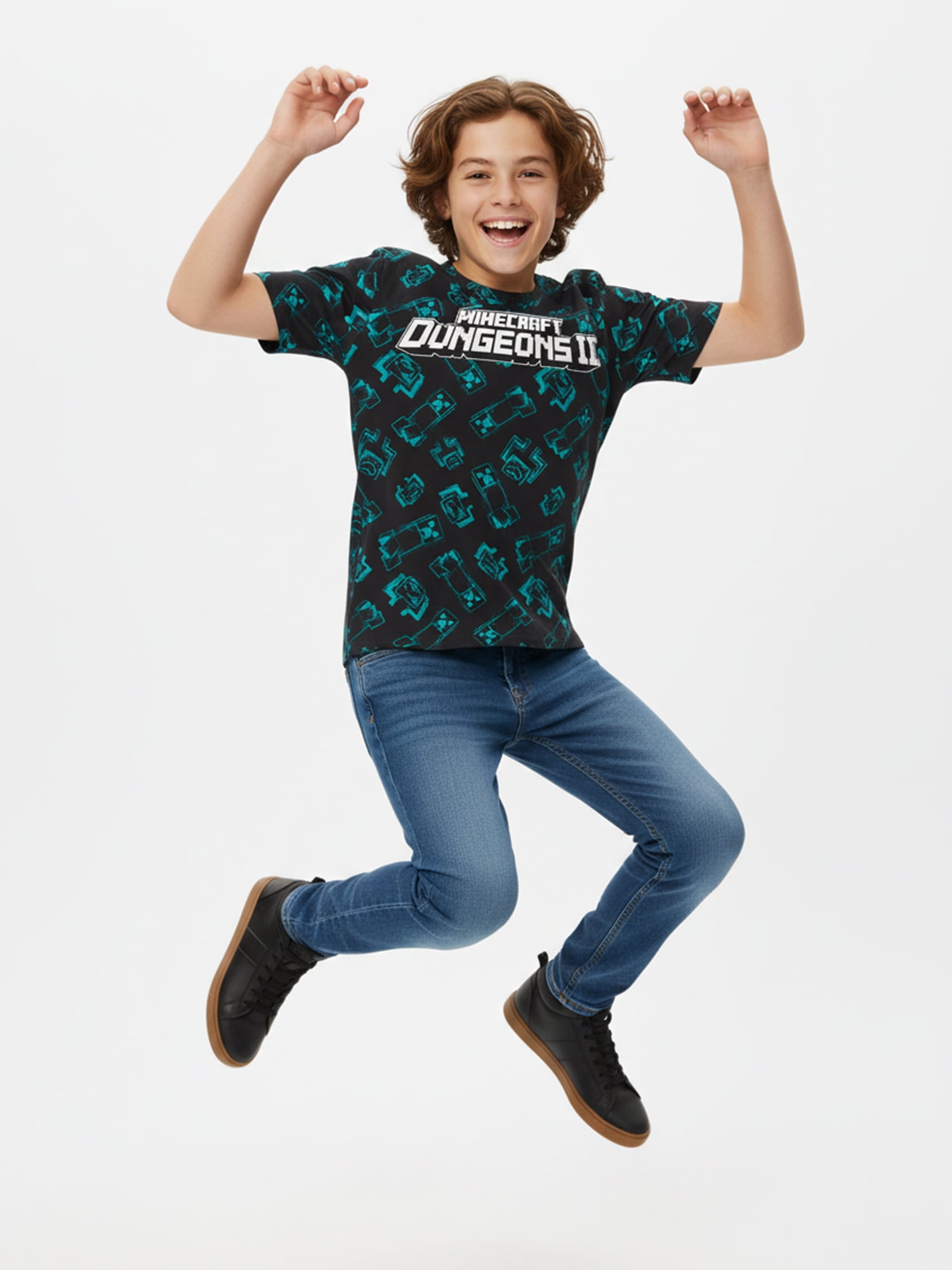 Minecraft, Boys' Relaxed Graphic T-Shirt, Dungeons II, Sizes 4-18