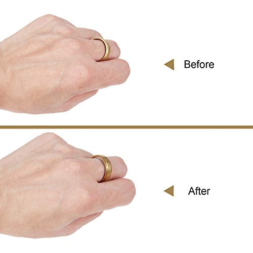 Invisible Ring Size Adjuster for Loose Rings Ring Adjuster Fit Wide Rings with Jewelry Polishing Cloth (FOR Wide Rings)