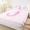 thumbnail image 3 of Manfei Initial Alphabet J Pattern Fitted Sheet Queen,Linear Geometric Print Bedding,3pcs,1 Fitted Sheet and 2 Pillowcases, 3 of 6