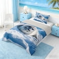 thumbnail image 2 of Manfei Baby Seal Twin Comforter Sets for Kids Boys and Girls, Arctic Animal Print Bedding Set, Gray Reversible 2pcs, 1 Comforter and 1 Pillowcase, 2 of 6