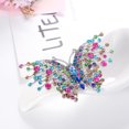 thumbnail image 4 of Broche de mariposa vintage creativo colorido con diamantes de imitación, 4 of 4