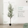 thumbnail image 3 of Maia Shop 7ft Artificial Olive Tree, Fake Plants for Home Decor, 3 of 9