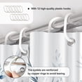 thumbnail image 5 of Shower Curtain Plants for Bathroom,Waterproof Quick-drying Blue Leaves Shower Curtain Set with Hooks 72x84 Inch, 5 of 6