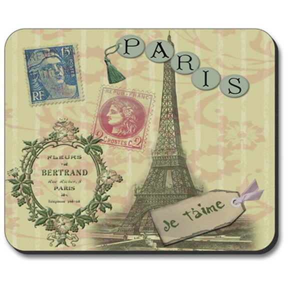 Art Plates Mouse Pad - Paris Je T'aime Travel Themed