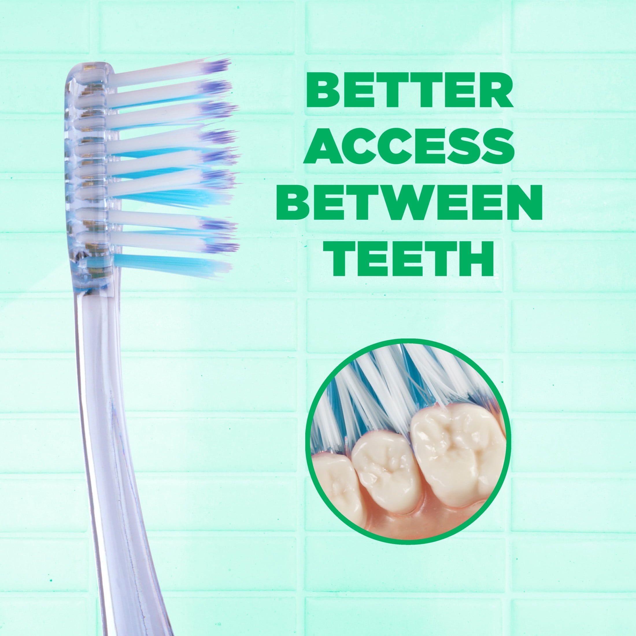 GUM Technique Deep Clean Toothbrush, Compact Head, Ultra-Fine Tapered Bristles for Adults, 3 Count, Recommended by Dental Professionals