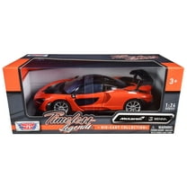 McLaren Senna Orange Metallic and Black Timeless Legends 1/24 Diecast Model Car by Motormax