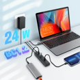 thumbnail image 2 of Hub USB Rosonway USB 3.2/USB C de 7 puertos con adaptador de 10 Gbps y 12 V, 2 of 7