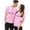 Pink, variant on Womens Tops Dressy Casual Womens Summer Tops Valentine's Day Fashion Casual Print Crew Neck Short Sleeve T Shirt (Women) Women’S Slub Knit T-Shirts M