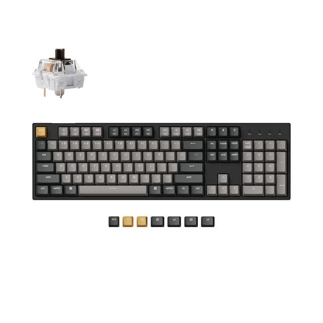 Teclado Keychron C2 Pro con cable RGB de tamaño completo, intercambiable en caliente