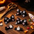 thumbnail image 5 of Ghost Halloween Ribbon, Black Ghost Pattern Plastic Ribbon for Gift Wrapping, Spooky Halloween DIY Craft Decorations, Perfect for Wreath, Treat Bag, Hair Bow, Home Mantel & Haunted House Party Decor, 5 of 5