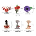 thumbnail image 4 of Broche de flor roja de aniversario, broche de diamantes de imitación conmemorativo, moda, gota de aceite, diamante, 4 of 6