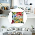 thumbnail image 6 of BANET Spring Decorative Throw Pillow Covers Set of 2, Abstract Tropical Floral Blossom Botanical Flower Garment Double Sided Square Pillowcase 24x24in, 6 of 8