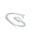 thumbnail image 4 of White Cubic Zirconia Dolphin Animal Wrap Ring .925 Sterling Silver Band Jewelry Female Male Size 7, 4 of 4