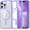 Clear Purple, variant on Magnetic for iPhone 12 Case,iPhone 12 Pro case, [Compatible with MagSafe][Clear Hard Back with Soft TPU Bumper][12FT Military Grade Drop Protection] Shockproof Phone Case,Clear Sapphire Blue