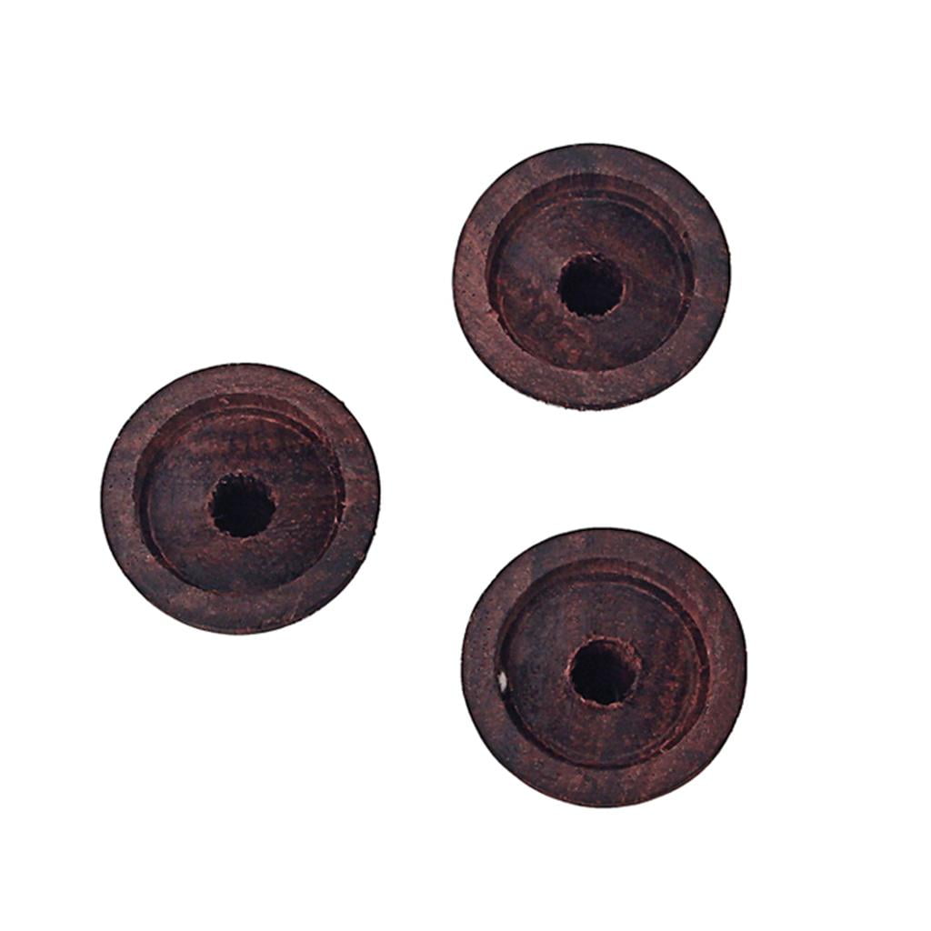 3Pcs Rosewood Guitar Speed Control Knob 6mm (0.) Dia. Shaft Pots - Volume and Buttons Replacement Part Electric Guitar