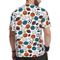thumbnail image 2 of Wukai Color Balls Print Men's Short-Sleeved Mesh T-Shirt,Quick-Dry Short Sleeve Workout T-Shirt-Medium, 2 of 8