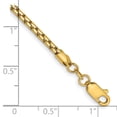 thumbnail image 2 of Primal Gold 14 Karat Yellow Gold 2.45mm Semi-Solid Round Box Chain Bracelet, 2 of 2