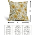 thumbnail image 5 of Yellow Daisy Pillow Covers 18x18 Inch Set of 2, Spring Summer Floral Vintage Flowers Beige Colored Decorative Throw Pillow Cases Farmhouse Cushion Covers Rustic Decoration Gift Sofa Couch Bed Decor, 5 of 6