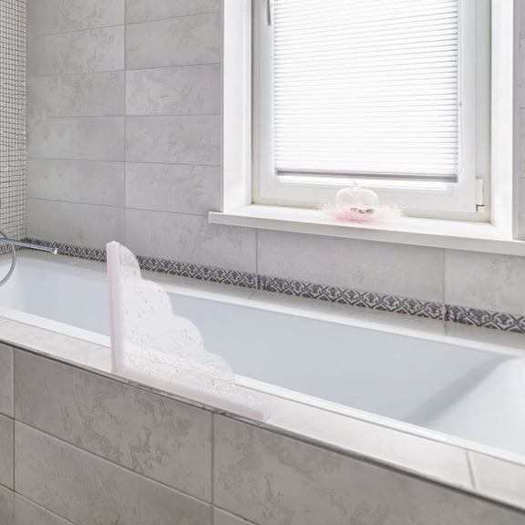 Milisten Bath Splash Guard Clear Acrylic Transparent Water Barrier Home Use 2Pcs