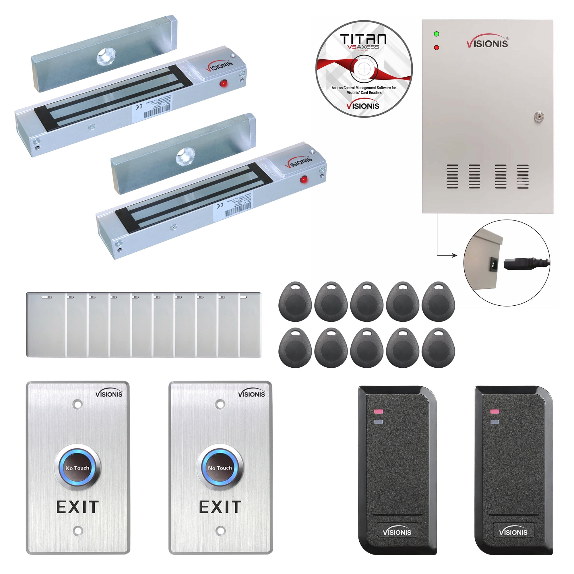 Key Pad/Prox Reader Electric Strike &  Key Fobs Stand Alone Access Control Kit 