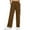 Brown, variant on Women's Everyday Comfort Stretch Knit Pull-On Trousers with Elastic Waistband and Side Pockets for Effortless Style Elastic High Waisted Straight Leg Pull On Trousers