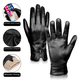 thumbnail image 2 of Guantes de piel de oveja de invierno para mujer, guantes de cuero para conducir cálidos con forro polar y pantalla táctil, caja de regalo, regalo de reunión anual para el personal, 2 of 2