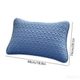 thumbnail image 3 of Pillow Covers,Soft Sweatproof Comfortable Pillow Case for Sleeping | Waterproof Quilted Breathable Stain Resistant Pillowcase | Bedroom Bedding,29.1x18.9 Inch,Blue, 3 of 7