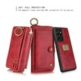 thumbnail image 2 of Feishell Galaxy S21 Plus Wallet Case, Multi-Functional Premium Leather Folio Removable Cover with Zip Purse ID Credit Card Holder & Detachable Magnetic Case For Samsung Galaxy S21 Plus, Red, 2 of 9