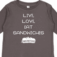thumbnail image 4 of Inktastic Live Love Sandwiches Boys or Girls Long Sleeve Toddler T-Shirt, 4 of 5