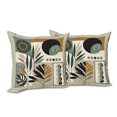 thumbnail image 4 of Ambesonne Monstera Throw Pillow Cover Pack of 2, Abstract Boho Leaves Art, 2 Pcs-24" x 24", Dark Sepia Pale Brown, 4 of 5