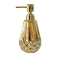 thumbnail image 2 of Dispensador de jabón con bomba, botella, recipiente para líquidos de baño, dispensador de gel de ducha de cerámica. oro, 2 of 9
