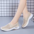 thumbnail image 6 of Domzle Women's Woven Orthopedic Breathable Soft Shoes Arch Support, Foam Shoes Walking Sports Shoes Beige 38, 6 of 6