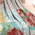 thumbnail image 3 of Pioneer Flower Floral Print Pattern Blanket,Comfortable Soft Flannel Throw Blanket,All Season,Warm Lightweight Blankets for Sofa Bed Couch Living Room Chair,30"x40", 3 of 4