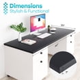 thumbnail image 2 of Kaboon 42x20 inch Universal Table Top, 1 inch Thick, Black, 2 of 9
