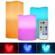 thumbnail image 1 of Lámpara de vela LED RGB, 3 velas LED multicolor sin llama, funciona con pilas y temporizador de control remoto para decoración de interiores y exteriores, bodas y Navidad [Clase energética A++], 1 of 5