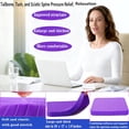 thumbnail image 2 of Innovative gel seat cushion, suitable for long periods of sitting, soft and breathable, for back, sciatica, buttocks, tailbone pain relief, suitable for office, wheelchair, chaise lounge, car, stadiu, 2 of 4