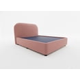 thumbnail image 3 of LASE Muebles Cama Queen Size Marsella Base+Cabecera Velvet Canalé Rosa, 3 of 4